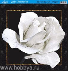 Бумага Arte Francesa 30*30 см. белая роза