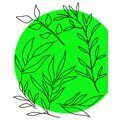 Трафарет STRL-018, 20*25 см, зеленые листья